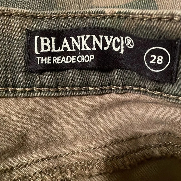 BLANKNYC Green Camo The Reade Crop Jeans Size 28 Skinny Sexy Cotton Spandex - Picture 6 of 7
